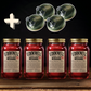 4 Strawberry-Rhubarb Jars and 4 pouring lids